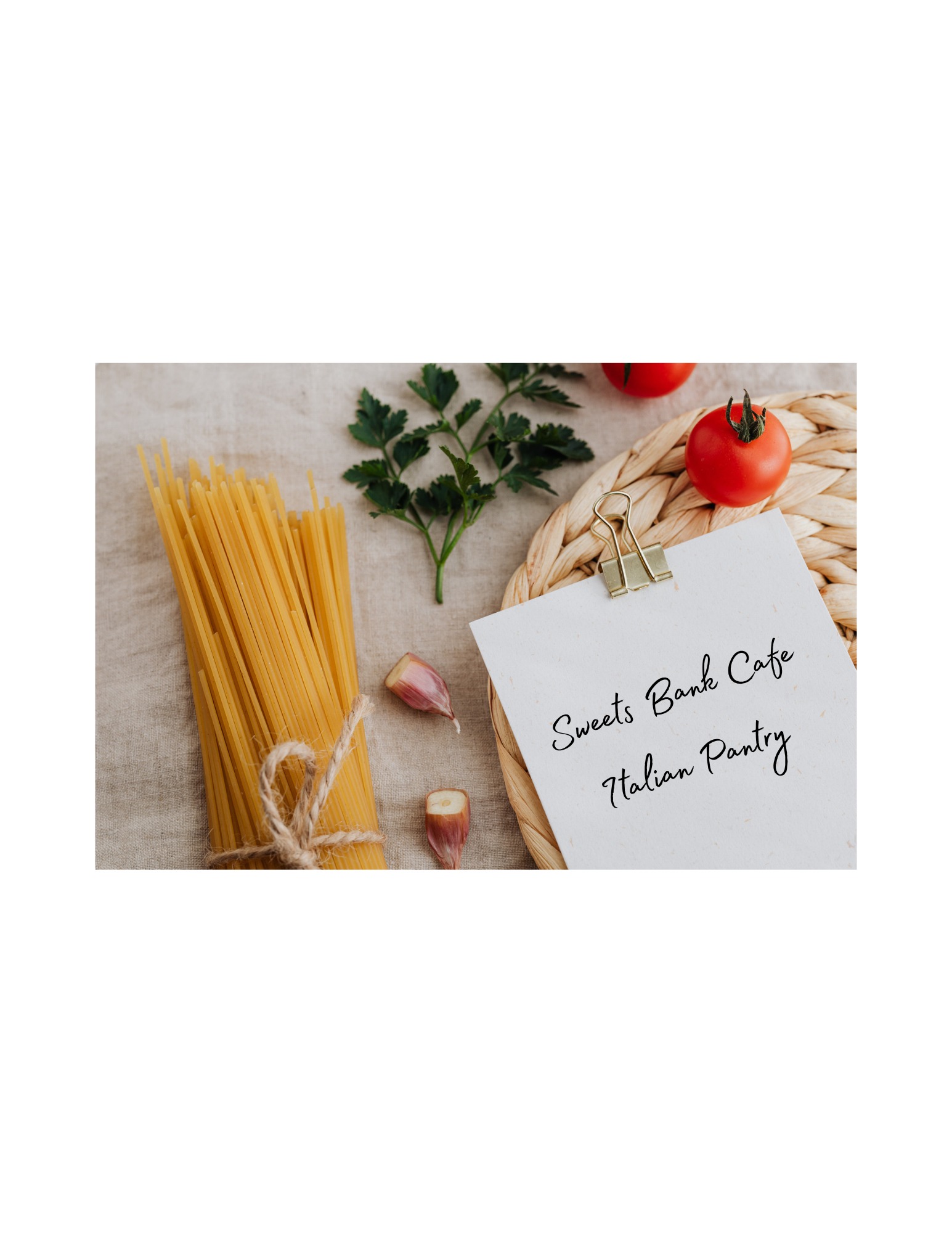 Italian pantry display at Sweets Bank Café